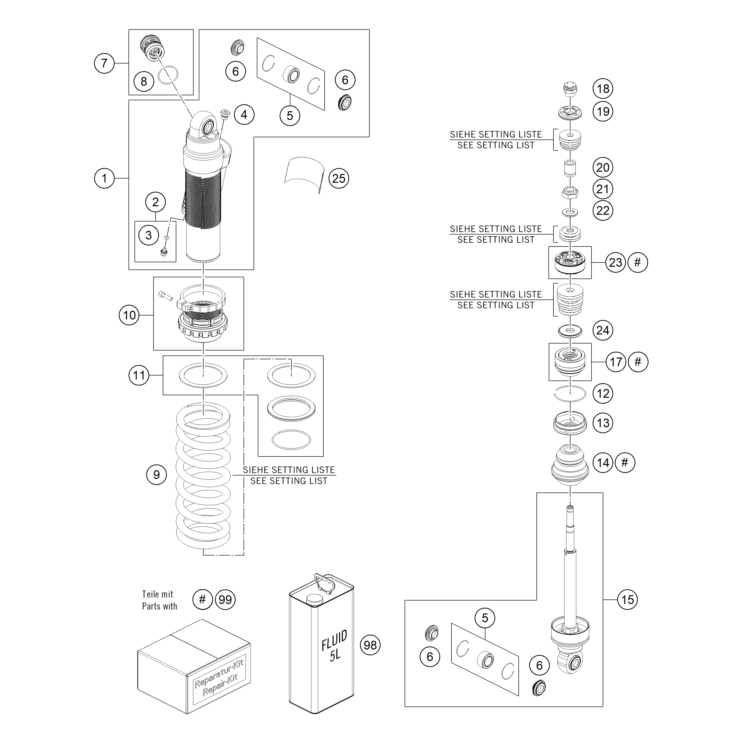 ARMORTISSEUR ECLATE  HUSQVARNA 85 TC 2025 19/16